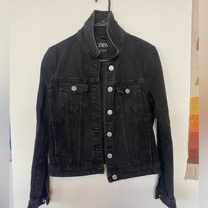 Zara black jean jacket